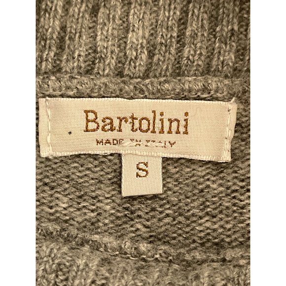 Bartolini Wool Cashmere Turtleneck Cowl Neck Sweater‎ Gray Small Made in Italy - Picture 3 of 7
